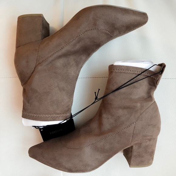 Suede Ankle Sock Booties - Picture 2 of 4